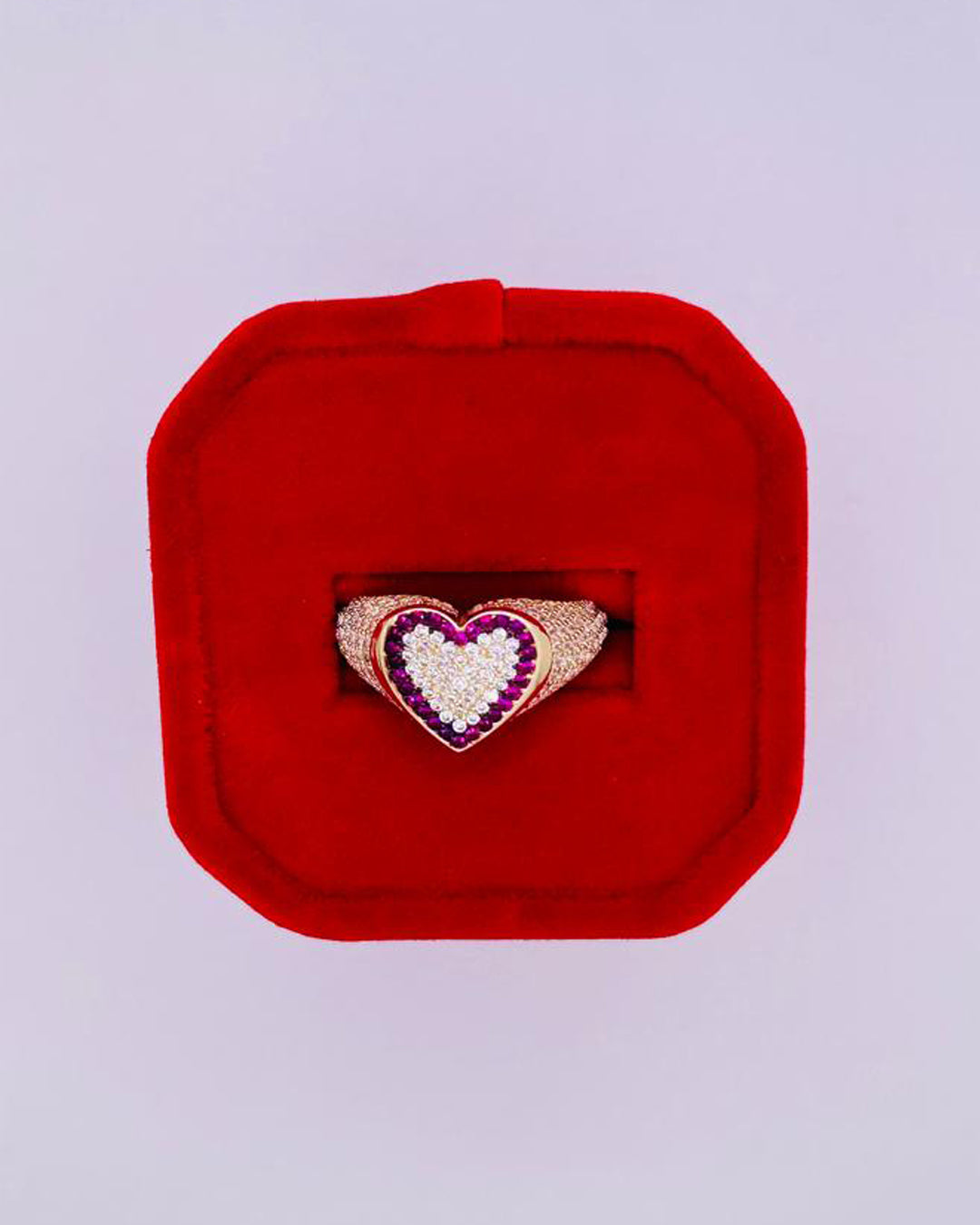 ANILLO DE MUJER DISENO DE CORAZON