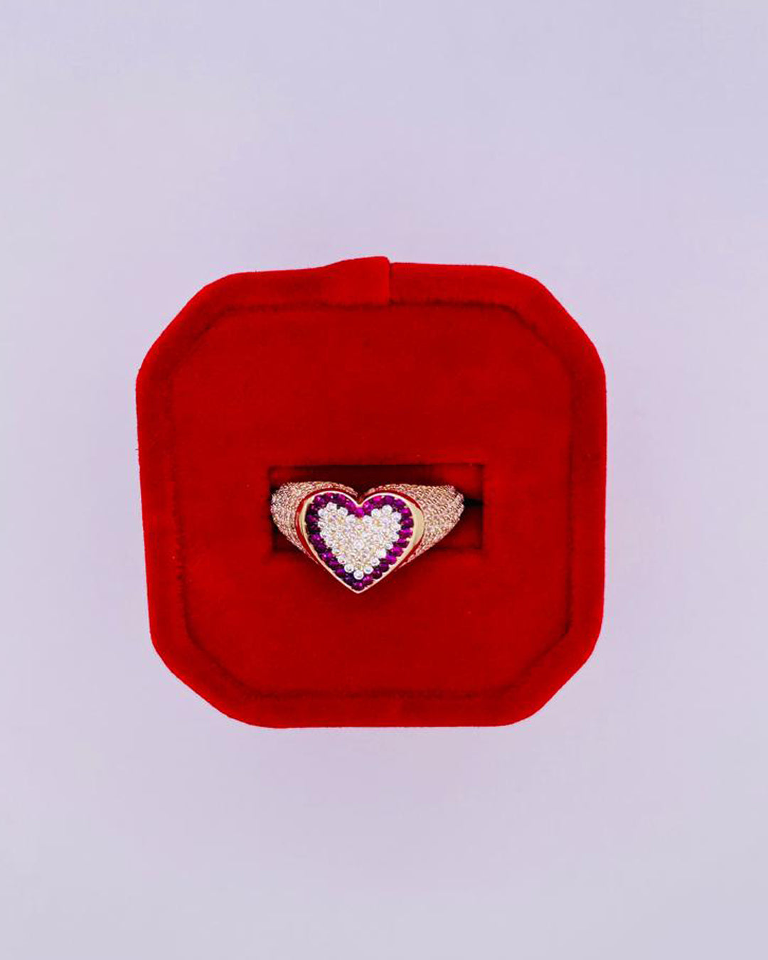 ANILLO DE MUJER DISENO DE CORAZON